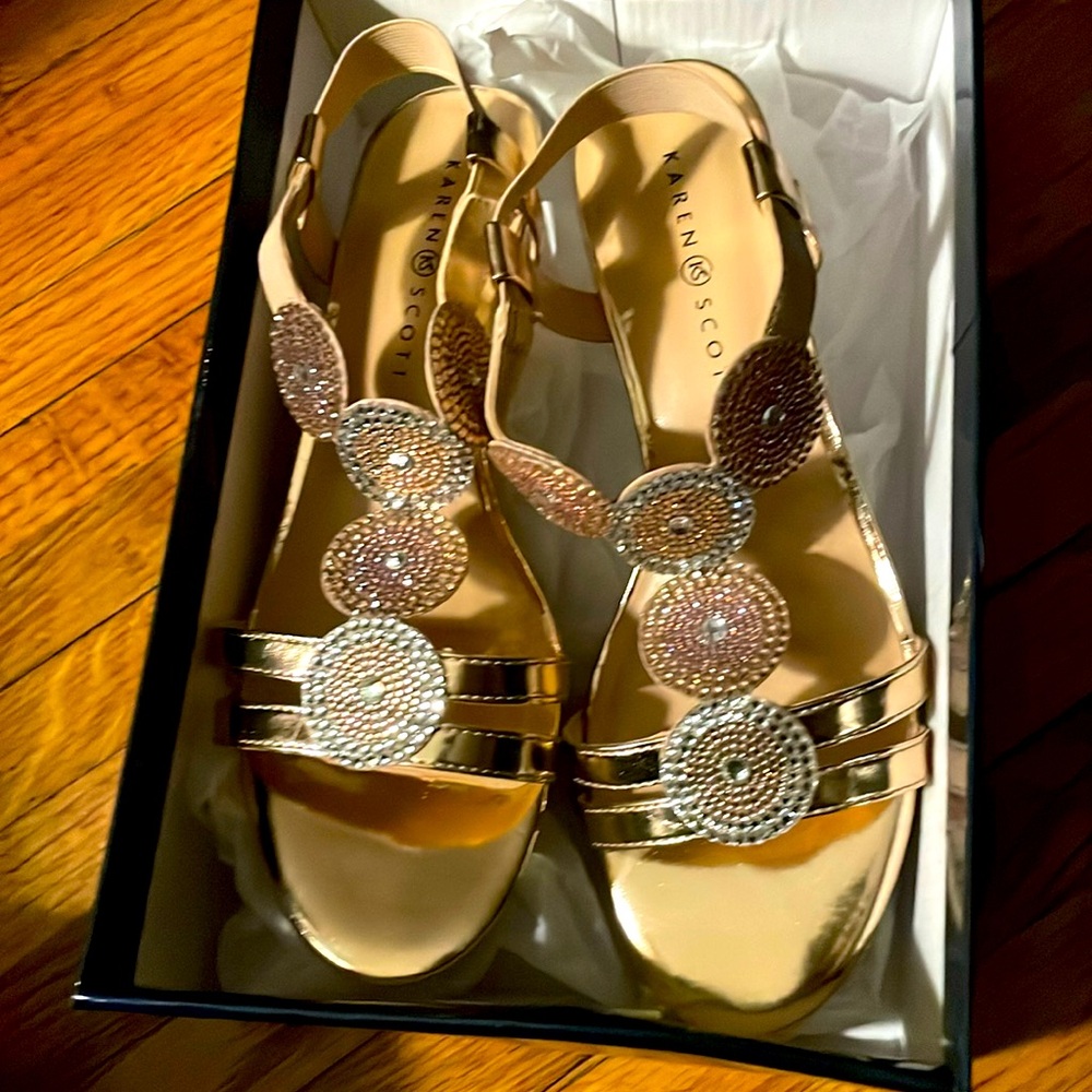 Catrina Rose Gold embellished sandals